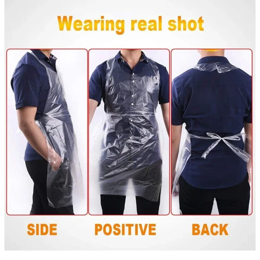 90 Pcs Uniplease plastic apron disposable 34.4x23.6